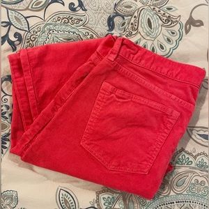Classic City Fit JCrew reddish orange Corduroy Pants